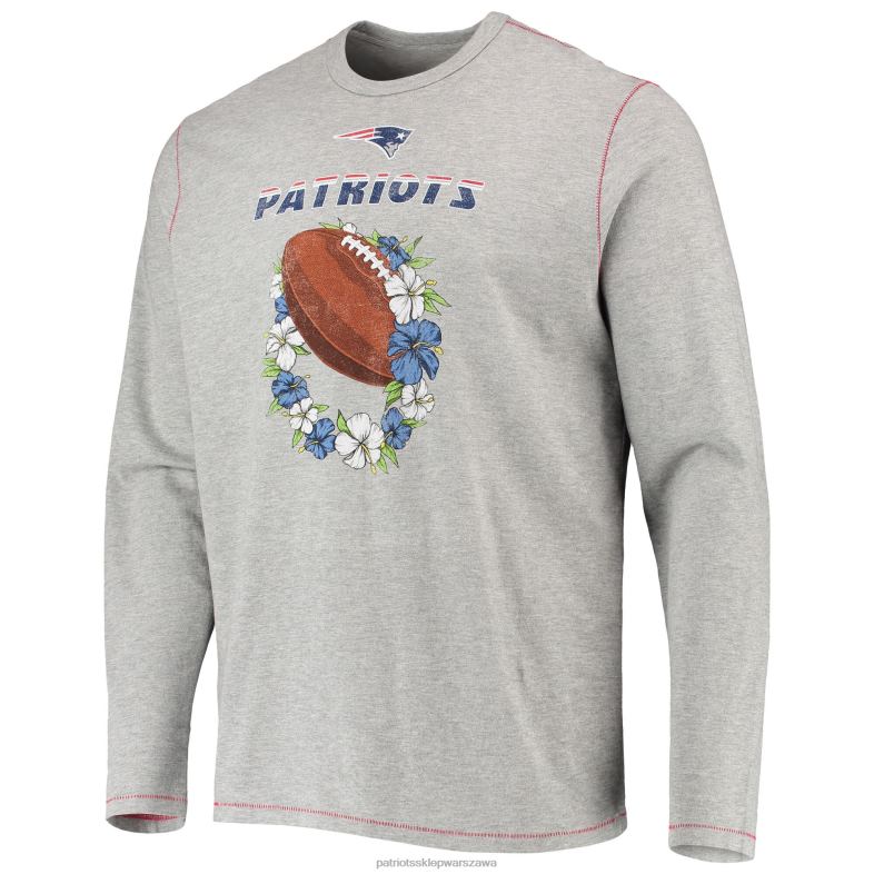 Patriots Jersey mężczyźni tommy bahama melanżowa sportowa koszulka lei pass z długim rękawem odzież 6RBB2044