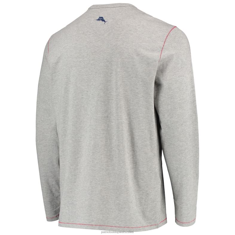 Patriots Jersey mężczyźni tommy bahama melanżowa sportowa koszulka lei pass z długim rękawem odzież 6RBB2044