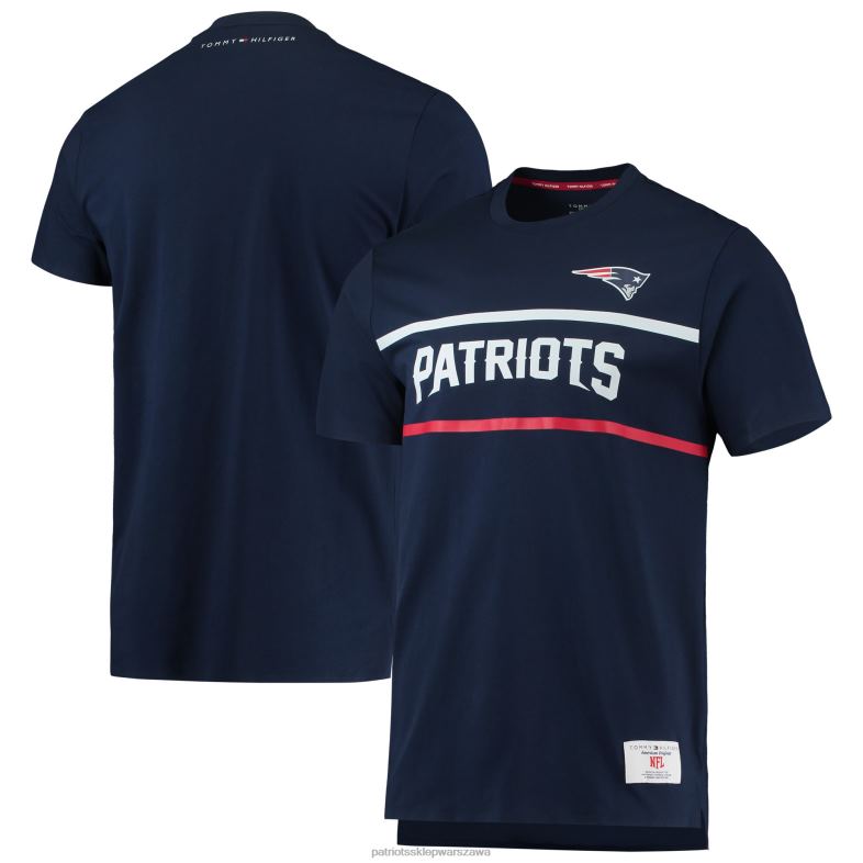 Patriots Jersey mężczyźni tommy hilfiger granatowa koszulka travis odzież 6RBB1951