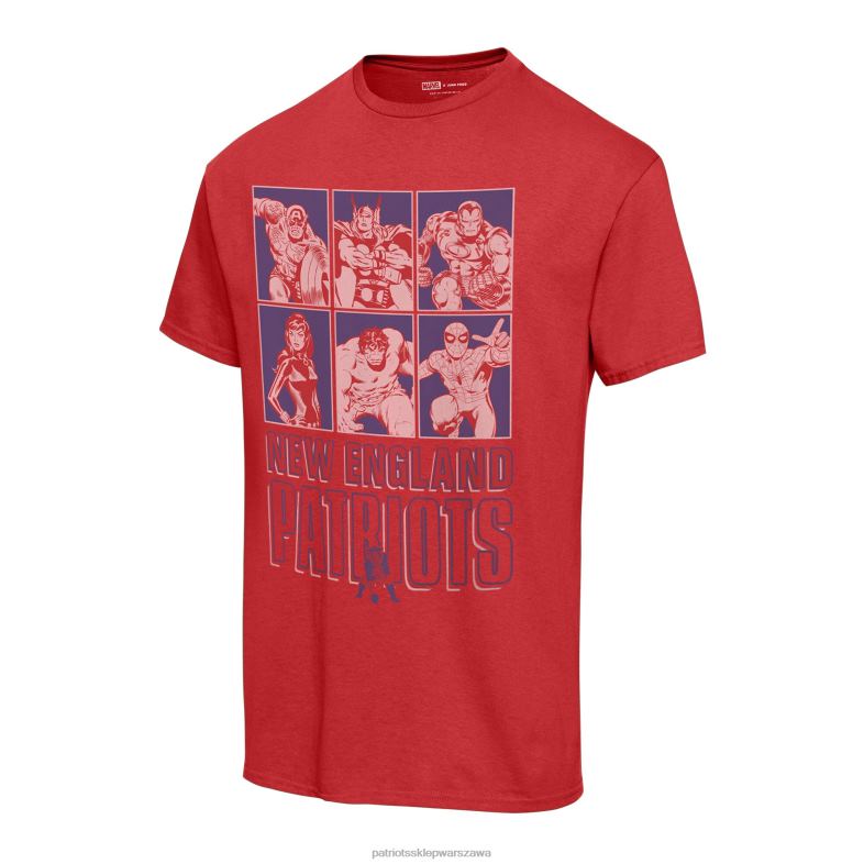 Patriots Jersey mężczyźni unisex fast food czerwony t-shirt Disney Marvel Avengers Line-up odzież 6RBB2027