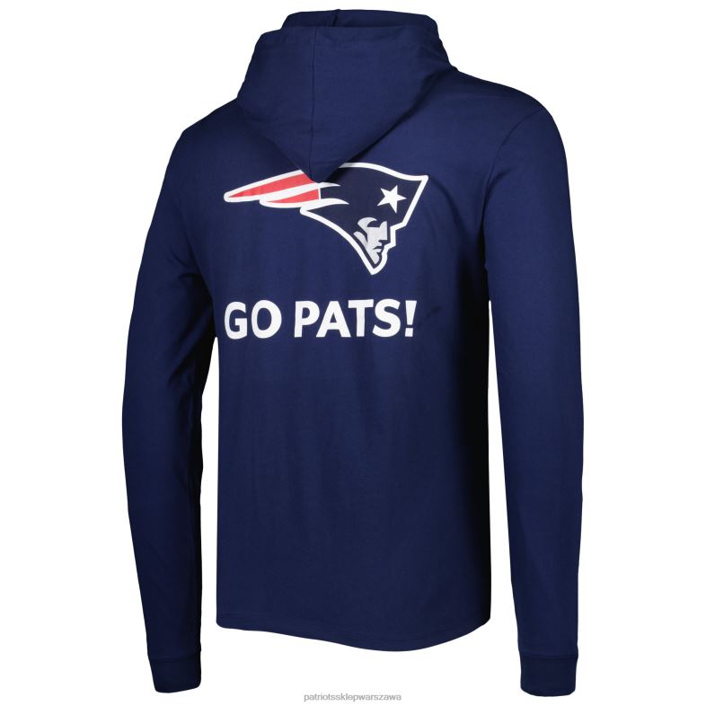 Patriots Jersey mężczyźni vineyard vines granatowa lokalna koszulka z kapturem z długim rękawem odzież 6RBB1975