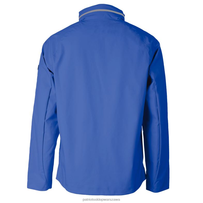 Patriots Jersey mężczyźni kuter i buck niebieskie logo retro, paro-wodoodporna, rozciągliwa kurtka przeciwdeszczowa z pełnym zamkiem błyskawicznym odzież 6RBB77