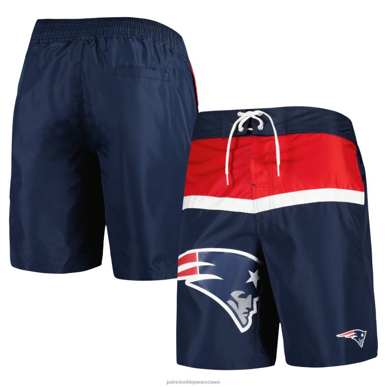 Patriots Jersey mężczyźni G-iii Sports by Carl Banks Navy Sea Wind kąpielówki odzież 6RBB1694