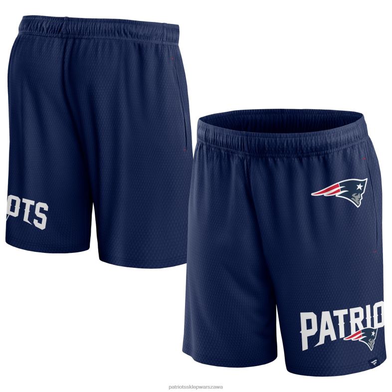 Patriots Jersey mężczyźni Granatowe szorty Clincher z logo Fanatics odzież 6RBB1692