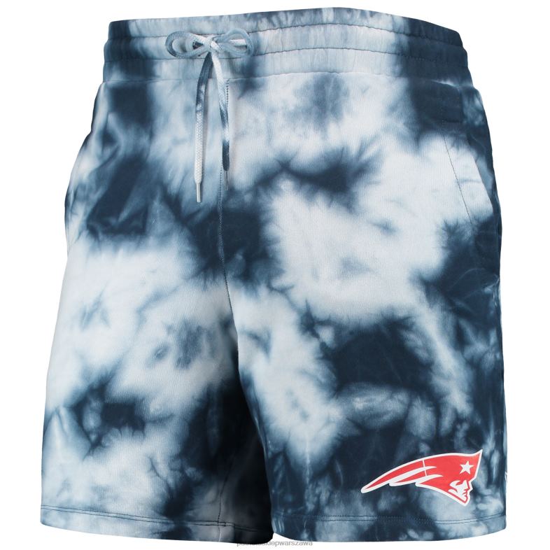 Patriots Jersey mężczyźni Granatowe szorty tie-dye marki New Era odzież 6RBB1727