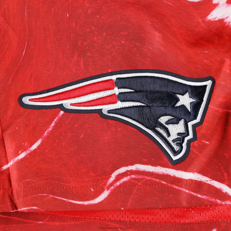 Patriots Jersey mężczyźni Pro standardowe szorty z czerwonym marmurkowym nadrukiem odzież 6RBB1735