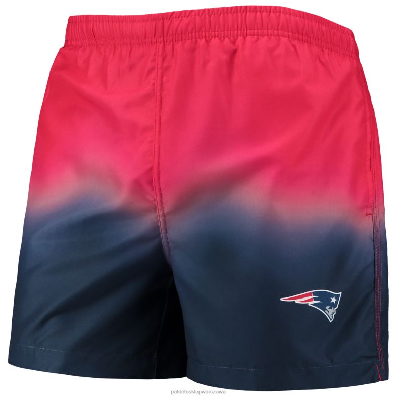 Patriots Jersey mężczyźni czerwono-granatowe szorty kąpielowe foco w kolorze dip-dye odzież 6RBB1726