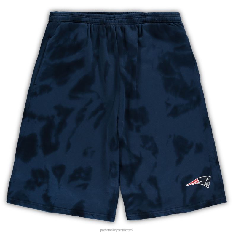 Patriots Jersey mężczyźni granatowe szorty duże i wysokie tie-dye odzież 6RBB1722