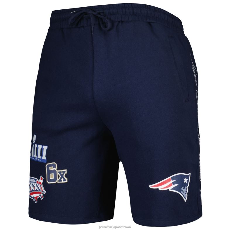 Patriots Jersey mężczyźni szorty New Era Navy Historic Champs odzież 6RBB1712