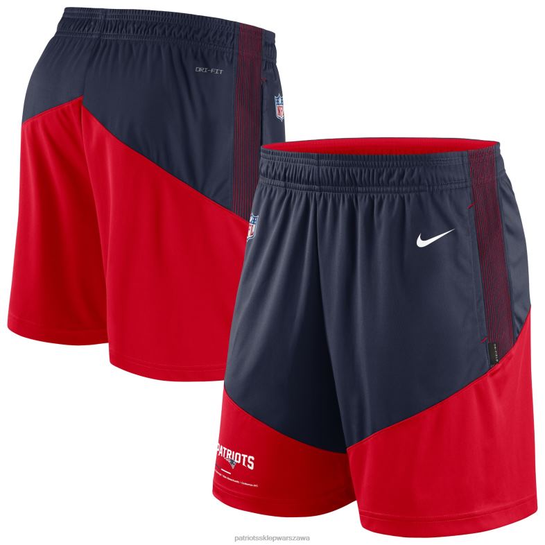 Patriots Jersey mężczyźni szorty nike sideline basic lockup w kolorze granatowo-czerwonym odzież 6RBB1696