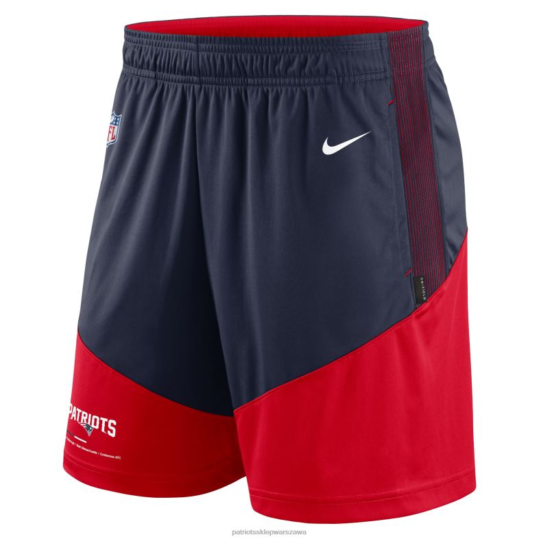 Patriots Jersey mężczyźni szorty nike sideline basic lockup w kolorze granatowo-czerwonym odzież 6RBB1696