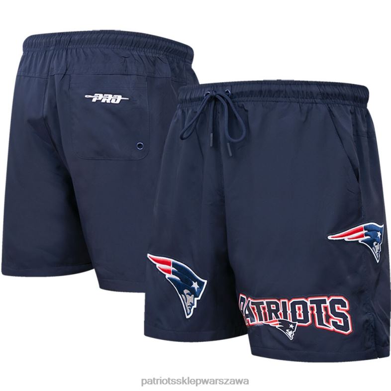 Patriots Jersey mężczyźni szorty z tkaniny w kolorze granatowym odzież 6RBB1739