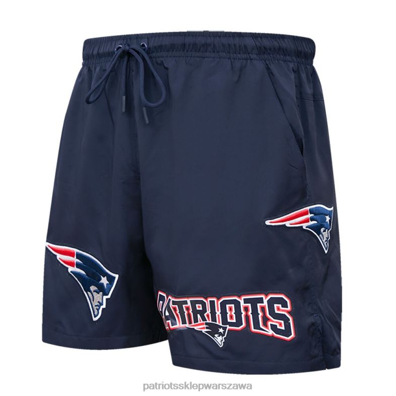 Patriots Jersey mężczyźni szorty z tkaniny w kolorze granatowym odzież 6RBB1739