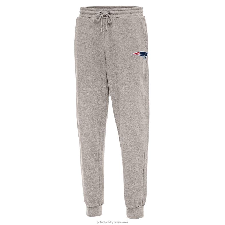Patriots Jersey mężczyźni spodnie joggery Antigua Oatmeal Action odzież 6RBB1263
