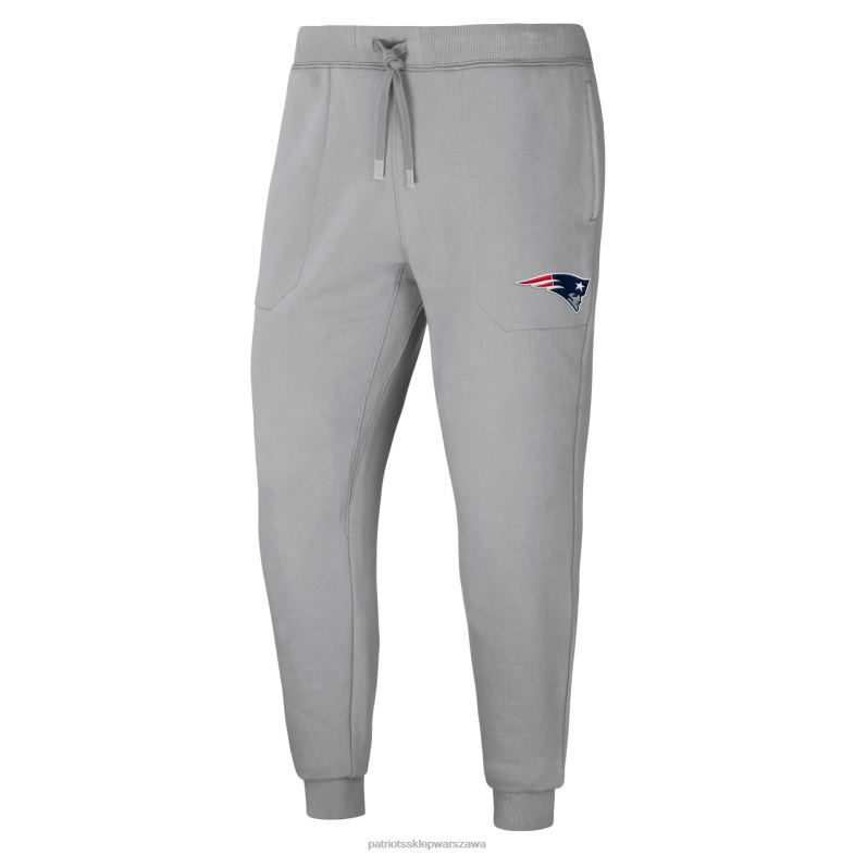 Patriots Jersey mężczyźni szare polarowe spodnie jogger z kolekcji nfl x darius rucker by fanatics odzież 6RBB1250