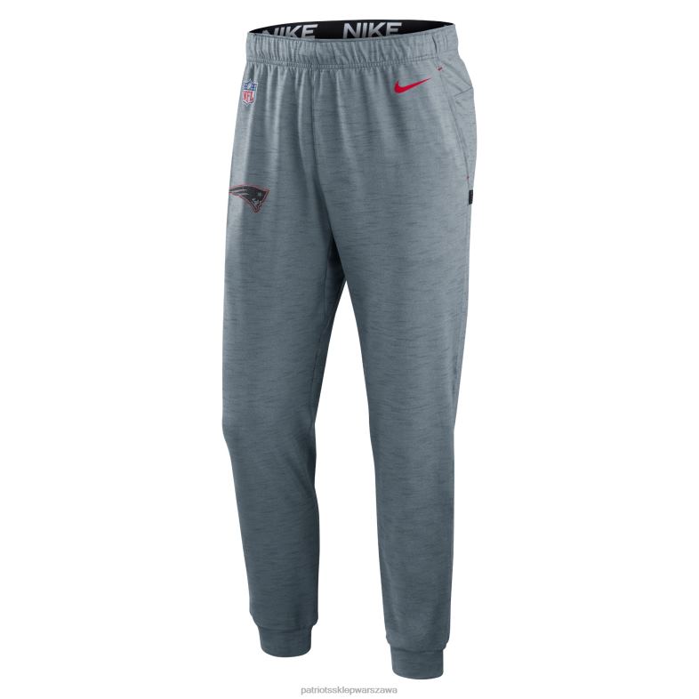 Patriots Jersey mężczyźni szare spodnie sideline pop player nike heather grey odzież 6RBB1245